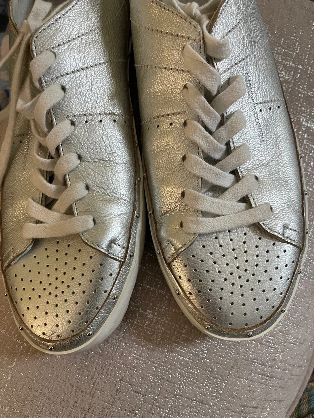 like new Rebecca Minkoff made in Italy, silver shoes